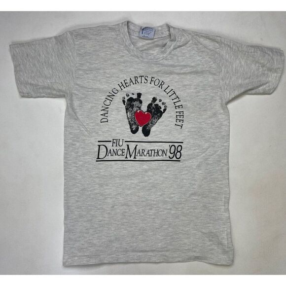 VINTAGE FIU Dance Marathon 1998 T-shirt Women Small USA 90s Single Stitch - Picture 1 of 9